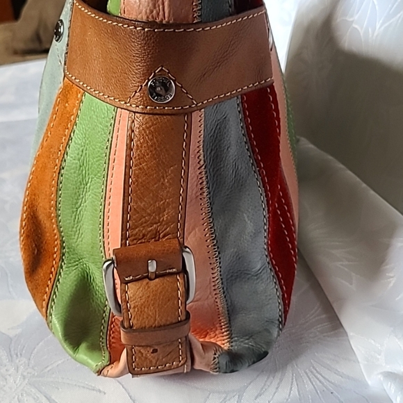 Vintage Fossil Striped Hobo Shoulder bag - Picture 9 of 16